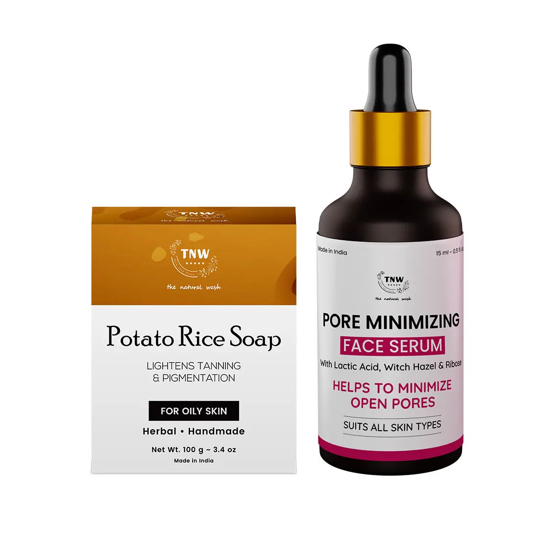 Combo of 2- Potato Rice Soap 100gm & Pore Minimizing Face Serum 15ml