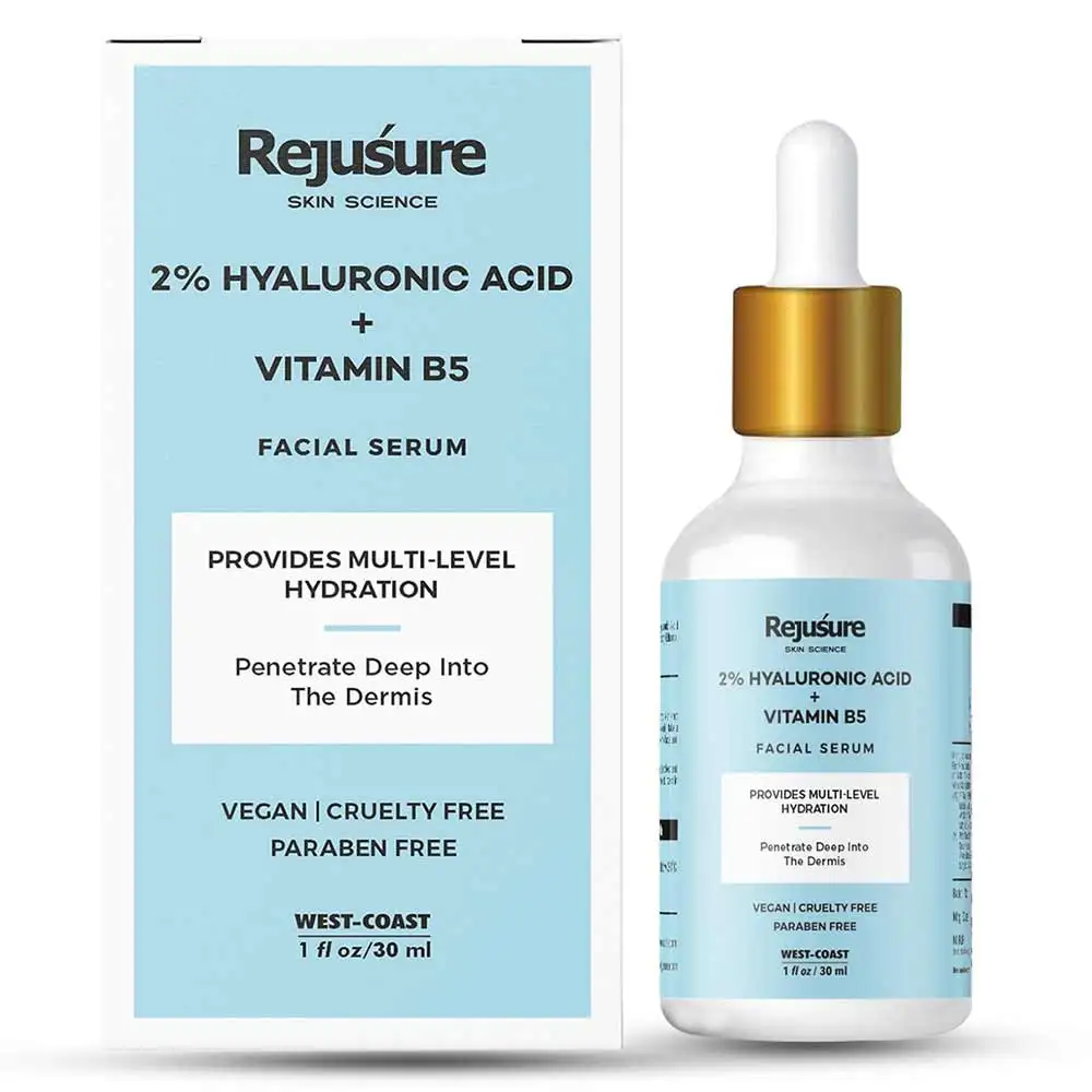 Rejusure 2% Hyaluronic Acid + Vitamin B5 Facial Serum,  30 ml  for Dry & Normal Skin