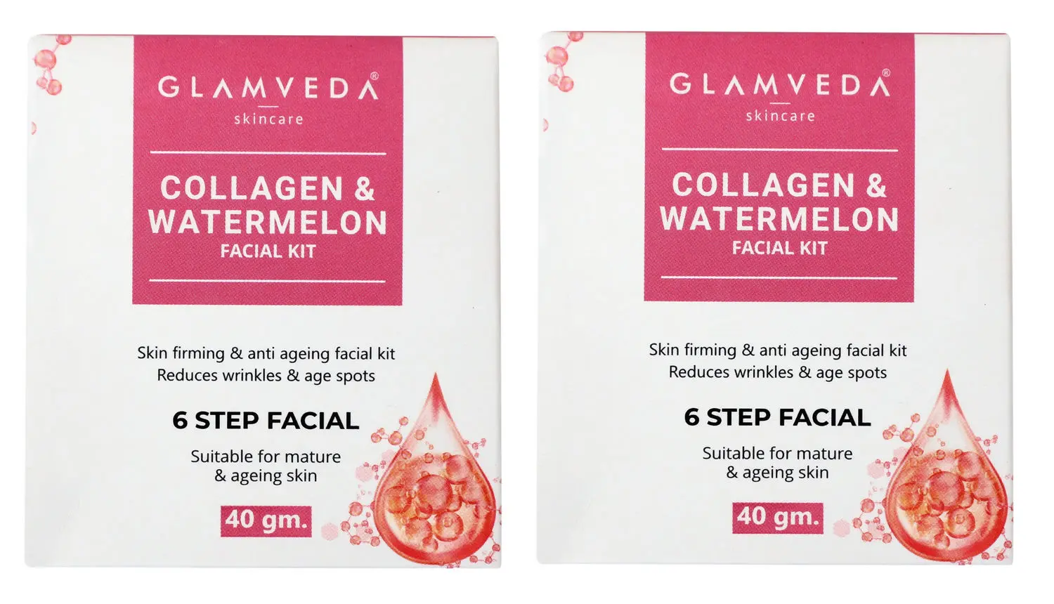 Glamveda Watermelon & Collagen Facial Kit (Pack Of 2) (80 g)