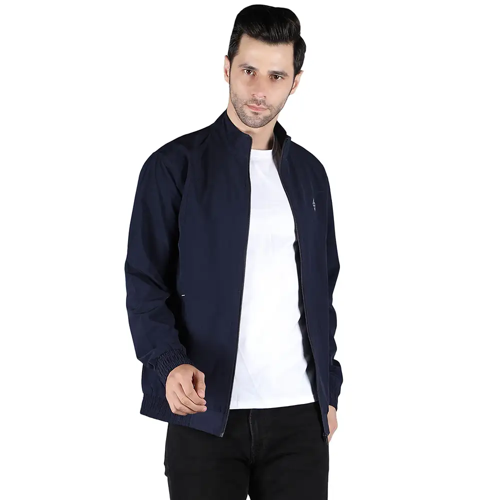 John Ally Winter Gym Jacket for Men,  Navy Blue  Large