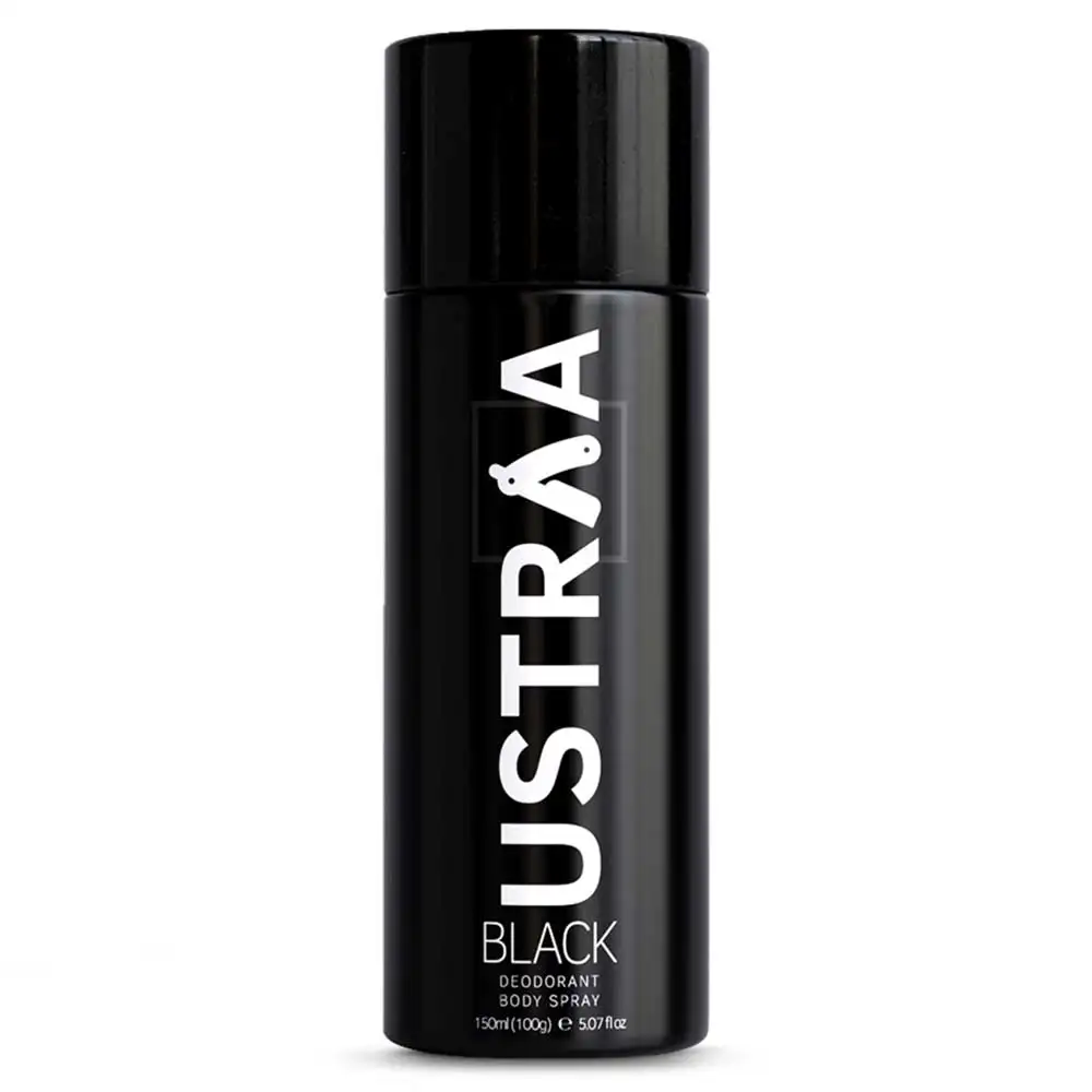 Ustraa Black Deodorant Body Spray,  150 ml  for Men