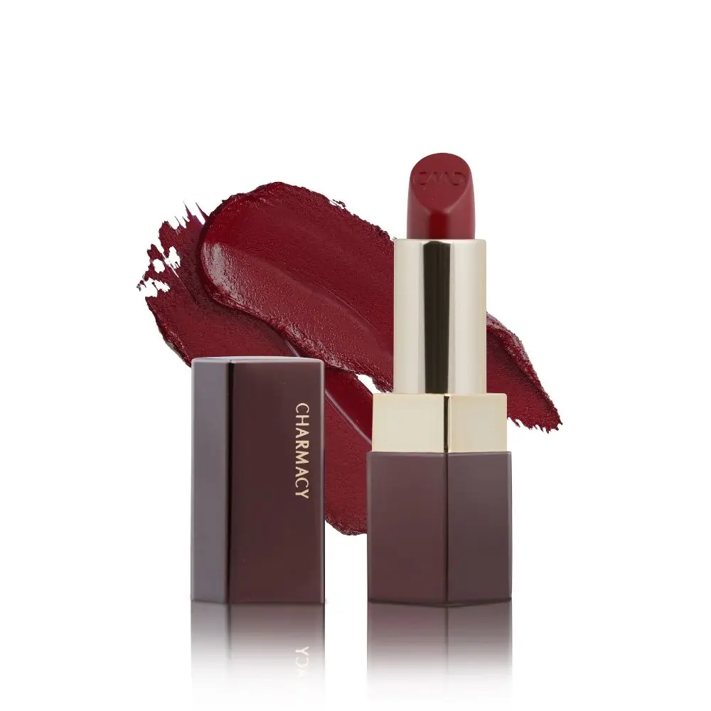 Charmacy Milano Luxe Creme Lipstick (Rich Rose Wood) - 3.8 g, Moisturised & Hydrating Lips, Highly Pigmented, Light Weight Lipstick, Single Stroke Coverage, Non-Toxic, Vegan, Cruelty Free