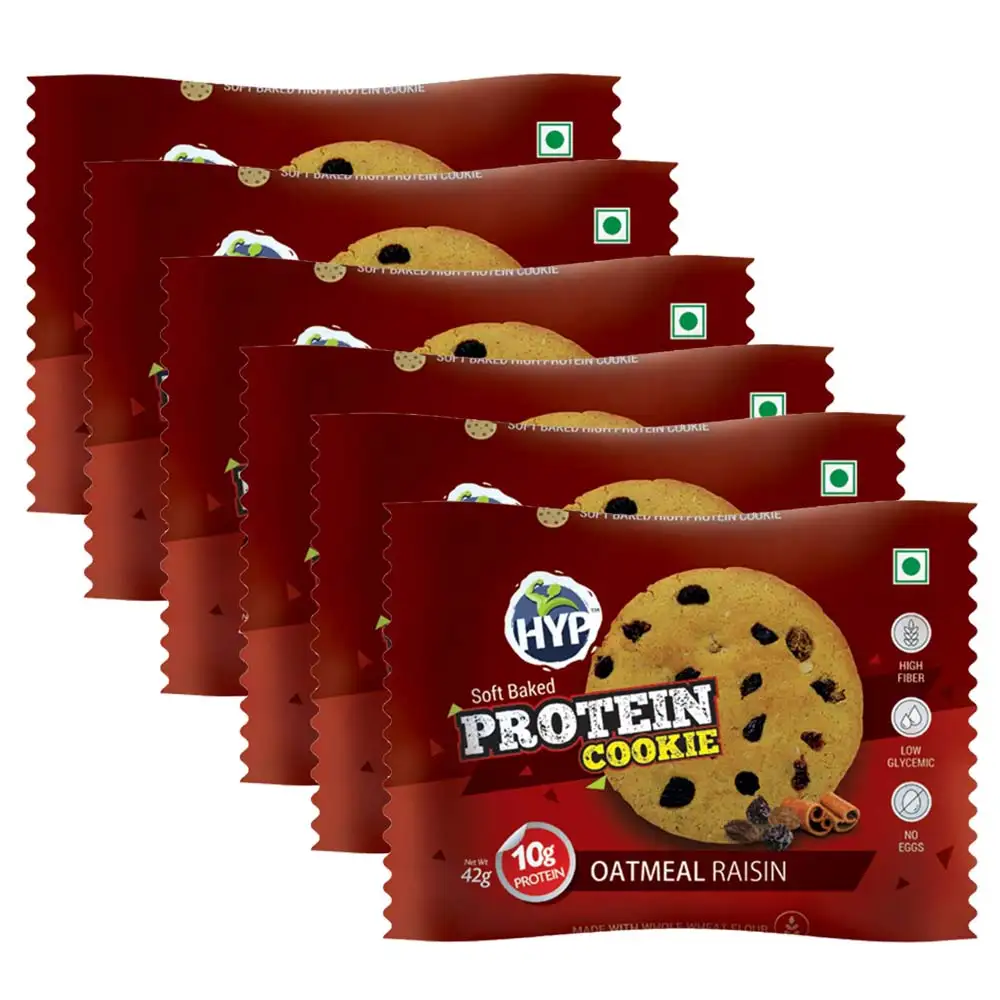 Hyp Protein Cookies,  6 Piece(s)/Pack  Oatmeal Raisin