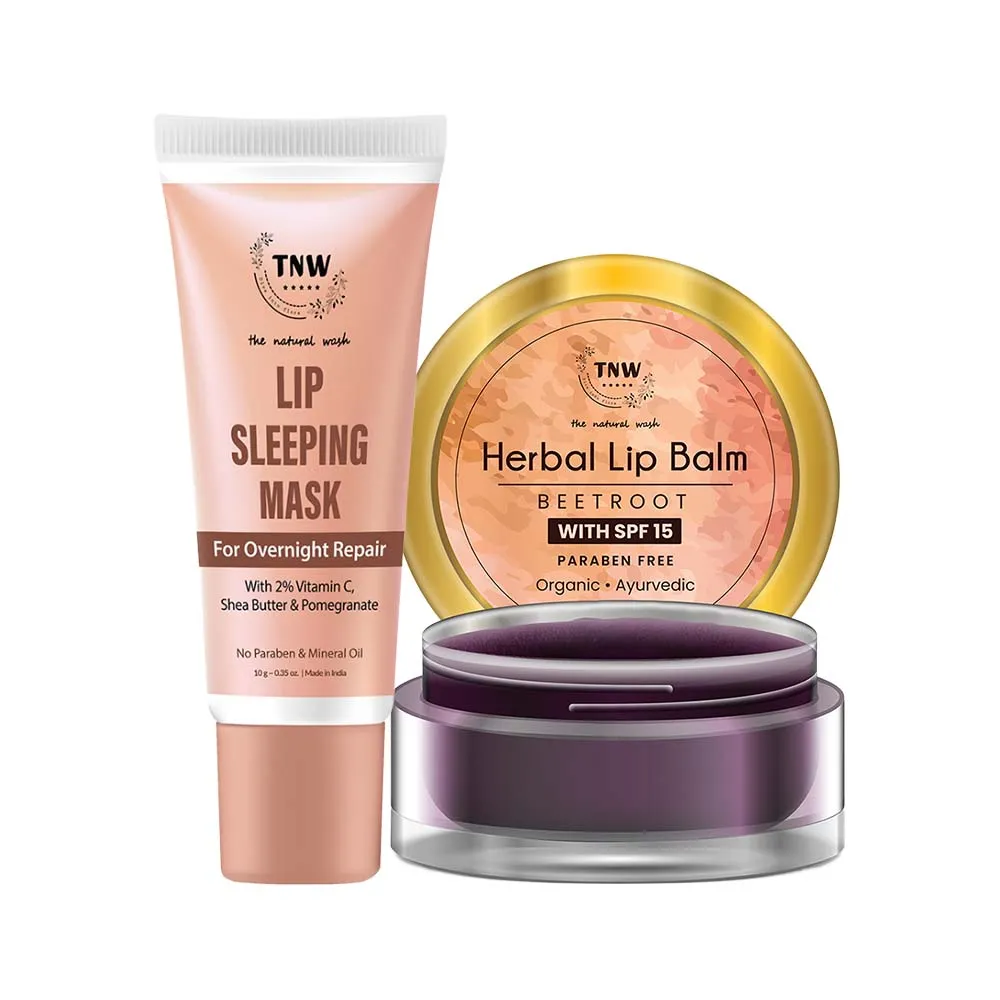 TNW The Natural Wash Lip Sleeping Mask and Beetroot Lip Balm Combo