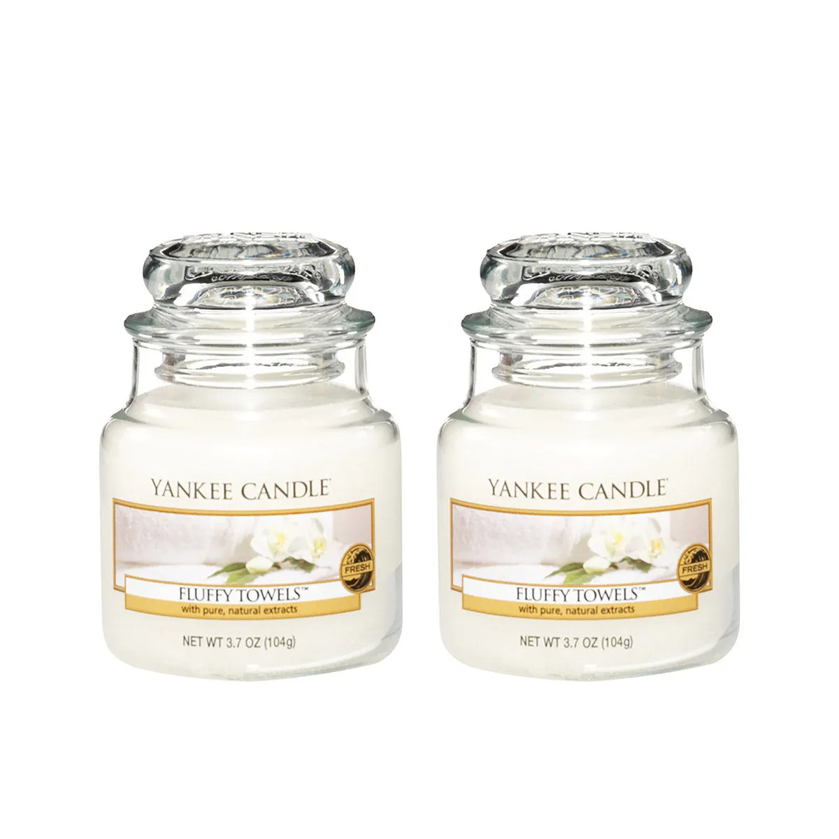 Yankee Candle Classic Jar Fluffy Towels Scented Candles - Pack of 2