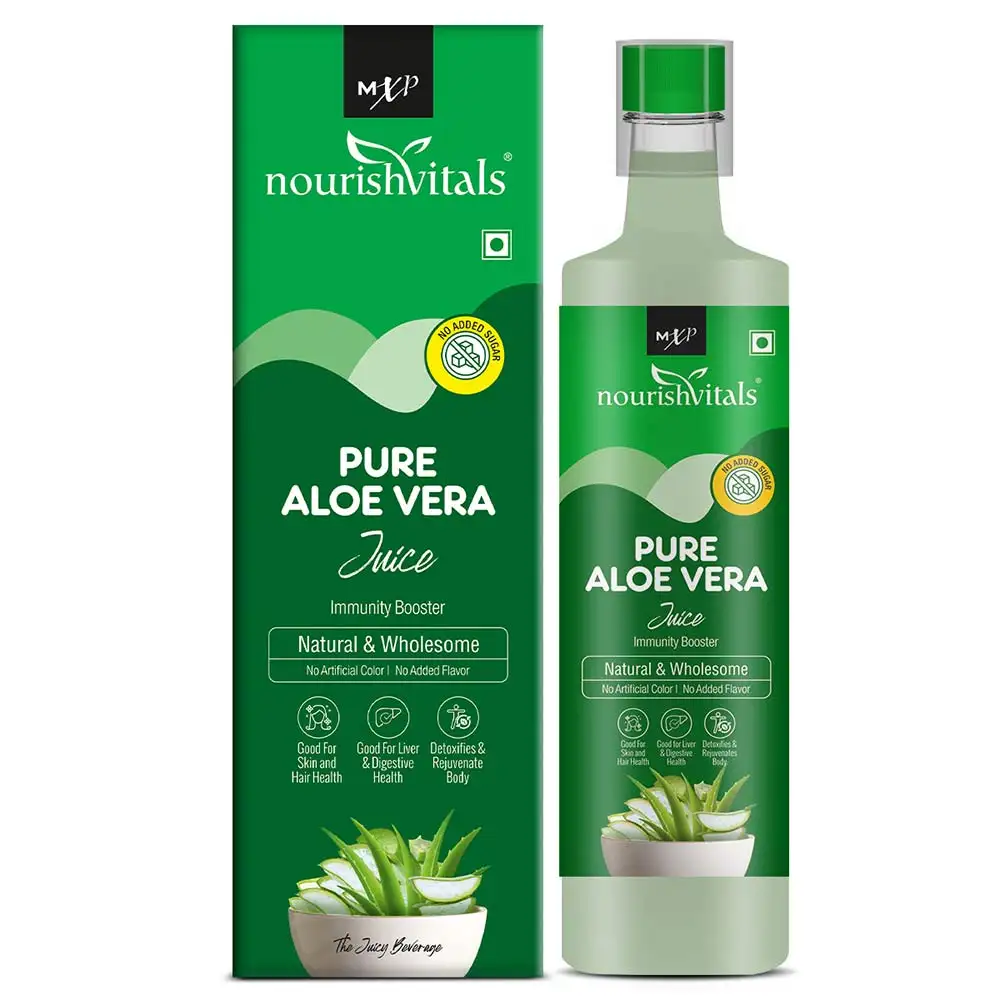 NourishVitals Pure Aloe Vera Juice,  500 ml  Unflavoured