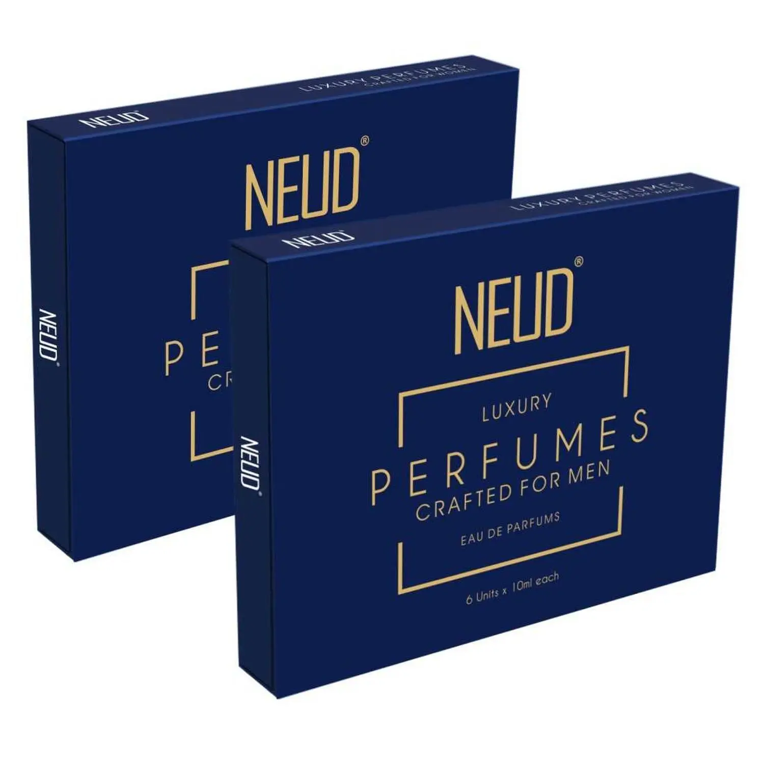 NEUD Luxury Perfumes for Men - 2 Packs (6 Vials x 10ml Each)