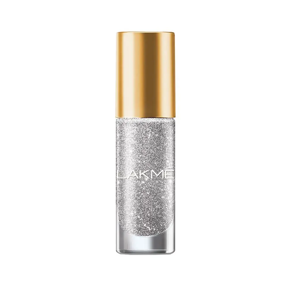 Lakme Glitterati Collection Nail PaintSilver Dust 6ml