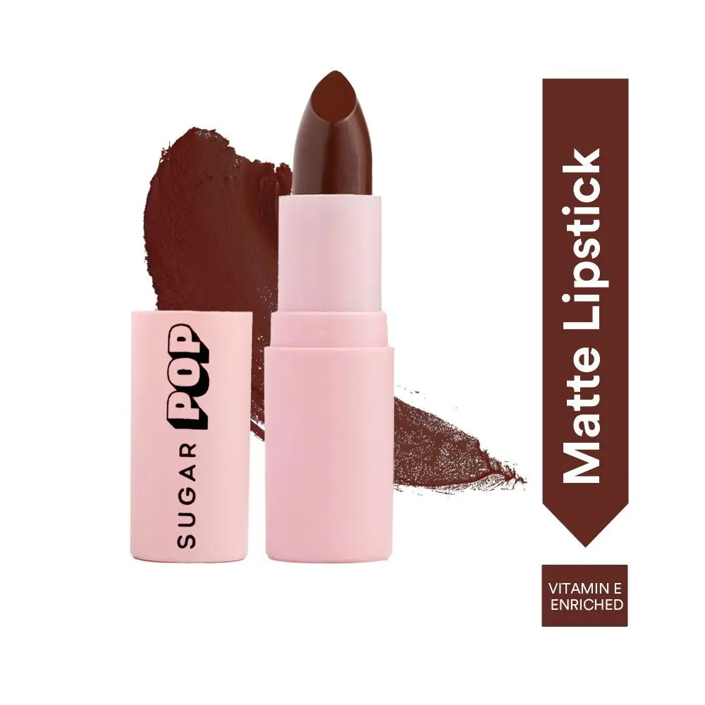 SUGAR POP Matte Lipstick - 05 Chocolate (Dark Brown) a€“ 4.2 gm a€“ matte Texture, Non-drying Formula l Lipstick for Women