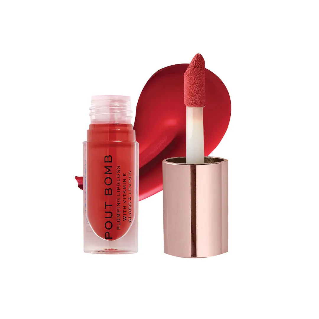 Makeup Revolution Pout Bomb Plumping Gloss Juicy Red