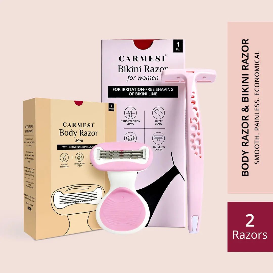 Carmesi Body Razor Mini (Pack of 1) & Bikini Razor (Pack of 1)