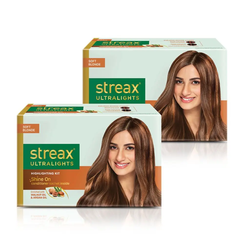 Streax Ultralights Highlighting Kit - Soft Blonde Pack Of 2 80ml+80ml
