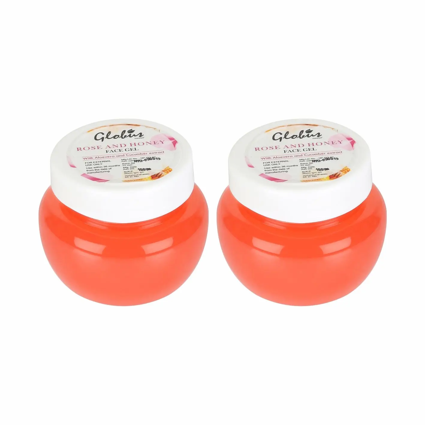 Globus Naturals Rose And Honey Face Gel (100 gm) Pack Of 2