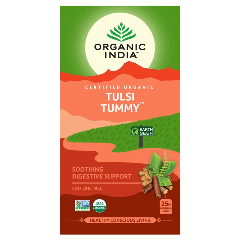 Organic India Tulsi Tummy Tea (25N Infusion Bags)