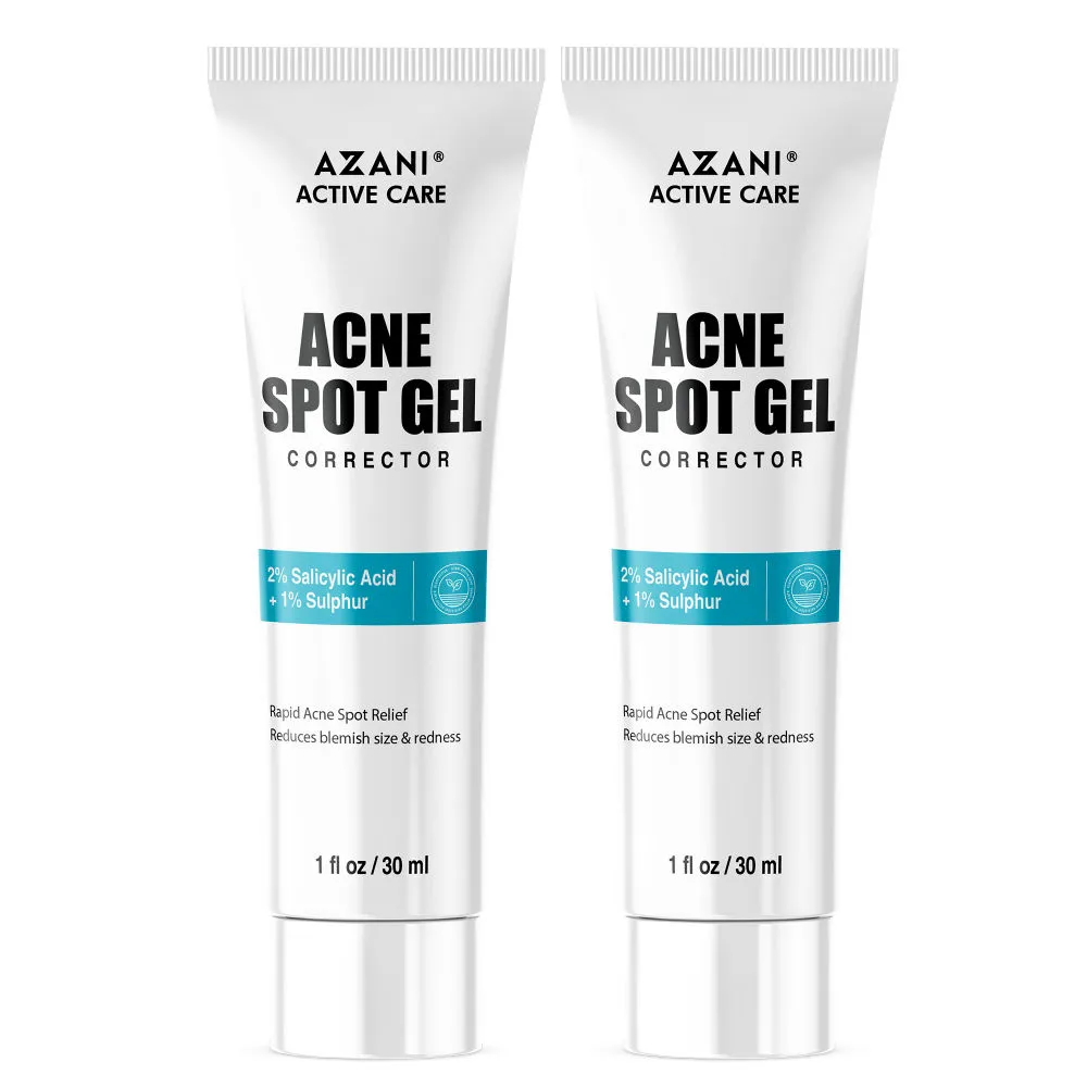 Azani Active Care Salicylic Acid Sulphur Acne Spot Gel Corrector - Pack of 2