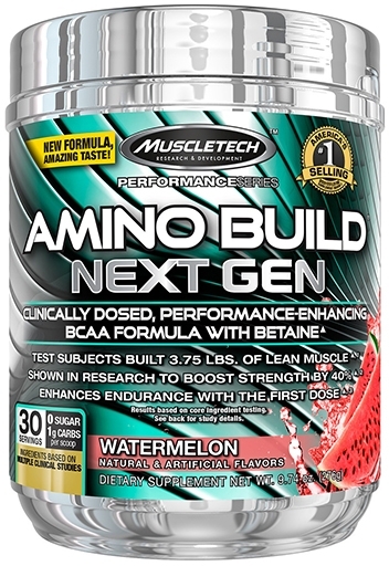 Amino Build Next Gen, By MuscleTech, White Raspberry, 30 Servings