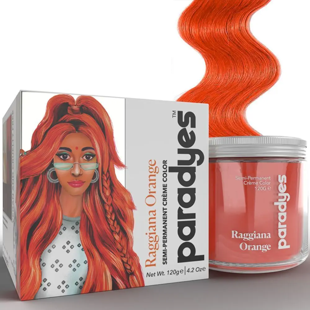 Paradyes Ammonia Free Raggiana Orange Semi-permanent Hair Color jar only(120 g)