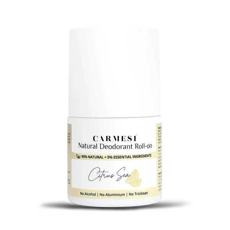 Carmesi Natural Deodorant Roll-on For Women - Citrus Sea