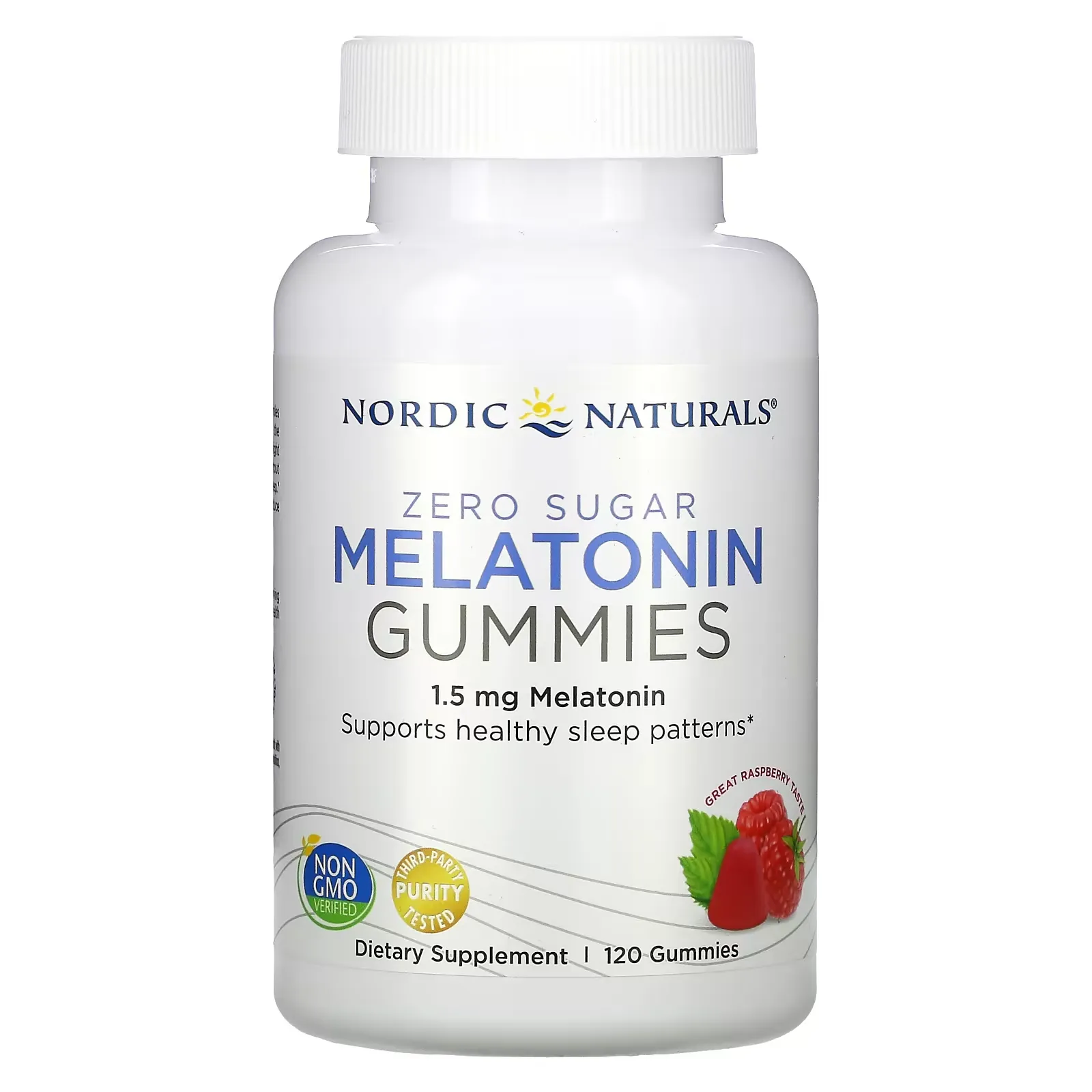 Zero Sugar Melatonin Gummies, Raspberry, 1.5 mg, 120 Gummies