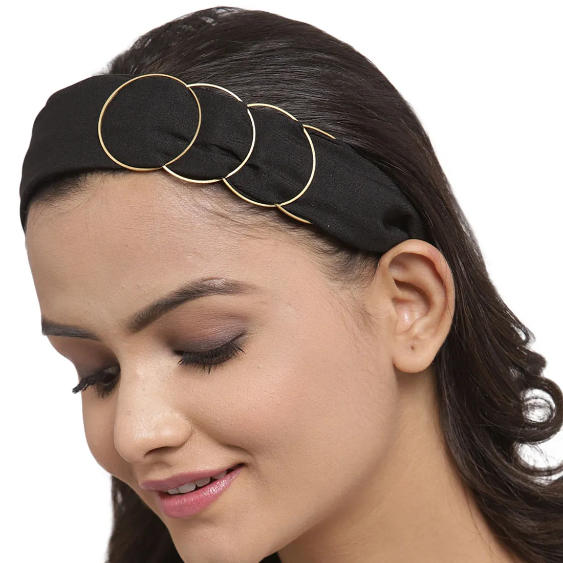 Ferosh Black Multiple Rings Hairband