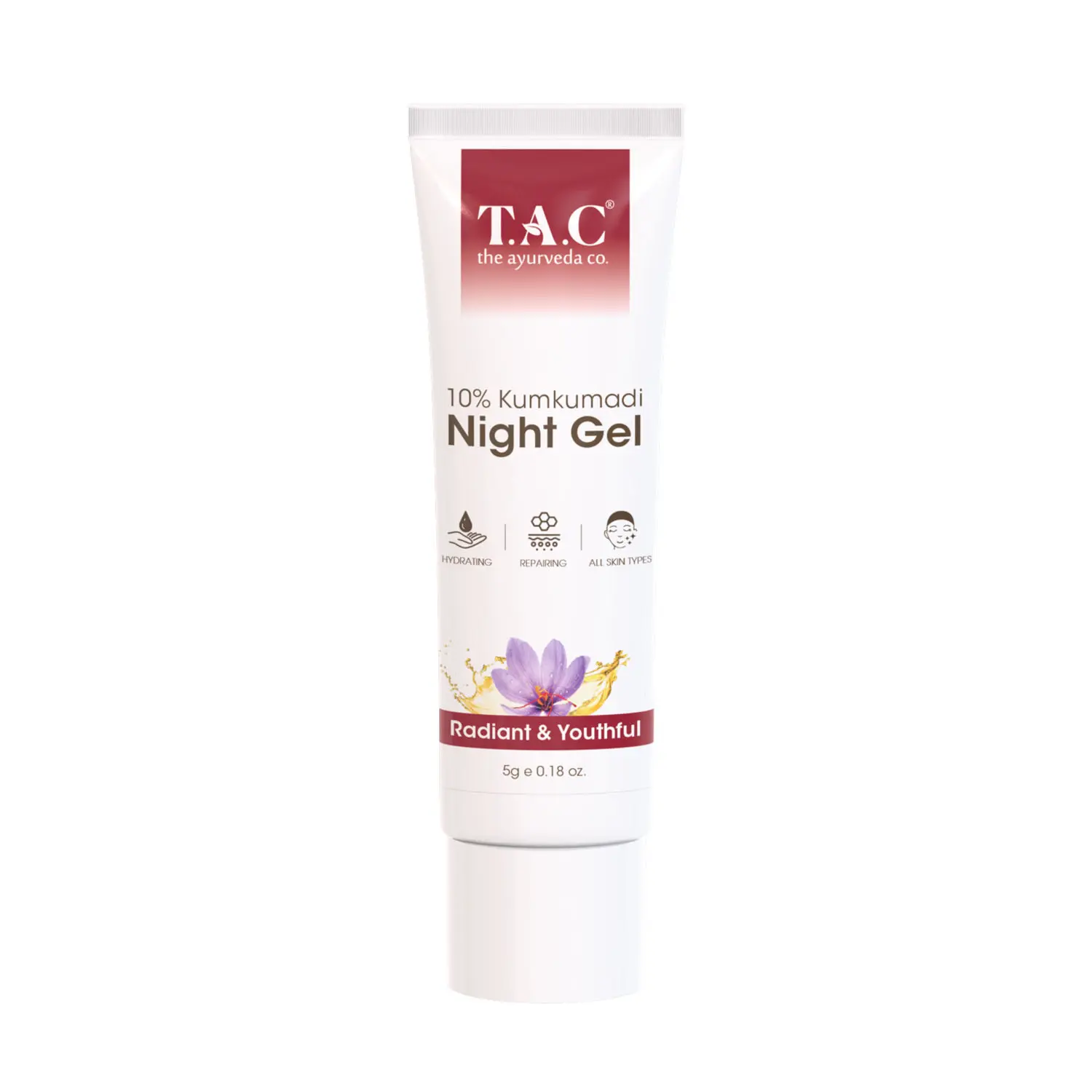 T.A.C - The Ayurveda Co. 10% Kumkumadi Night Gel | Hydrating Cream| Radiant & Youthful