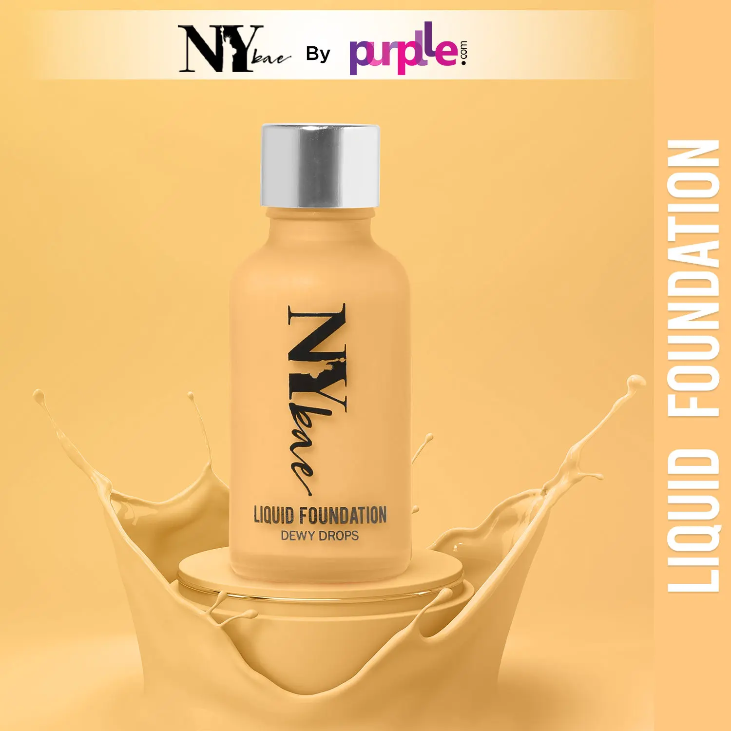 NY Bae Dewy Drops Foundation - Espresso 07 (30 ml) | Dusky Skin | Cool Undertone | Full Coverage | Long Lasting | Non-Transfer