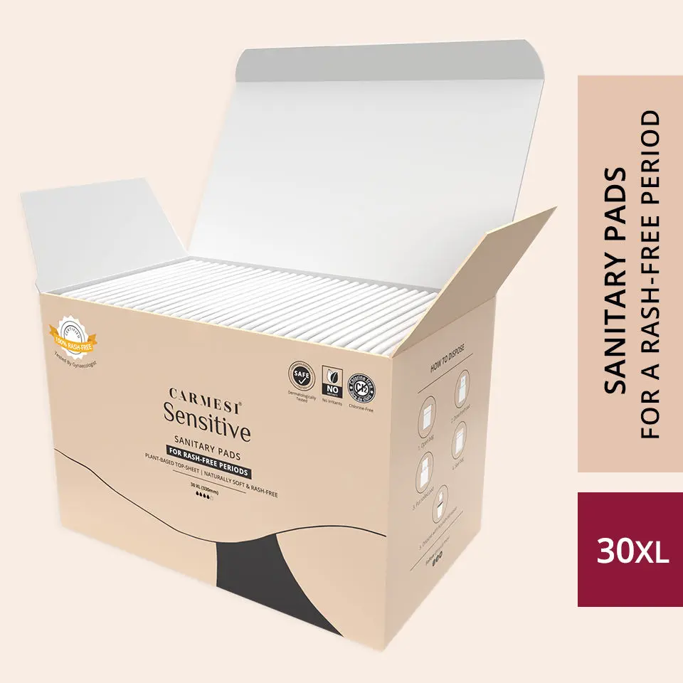 Carmesi Sensitive Pads-Without Disposal Bags (Box of 30 XL)