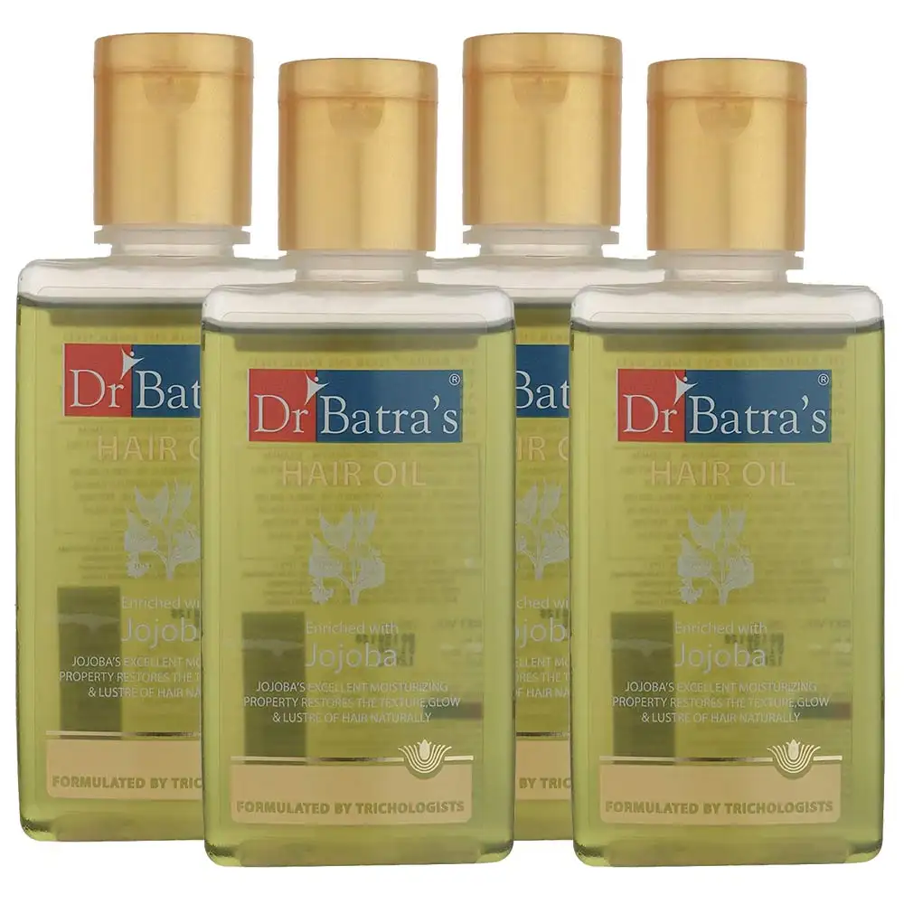 Dr Batra's Hair Oil,  100 ml  Enriched with Jojoba (Pack of 4)