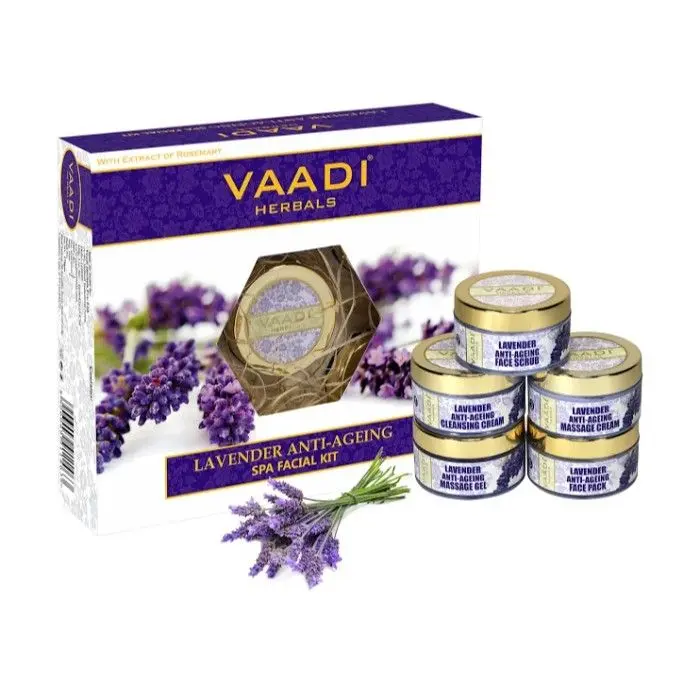 Vaadi Herbals Lavender Anti-Ageing Spa Facial Kit With Rosemary Extract (270 g)