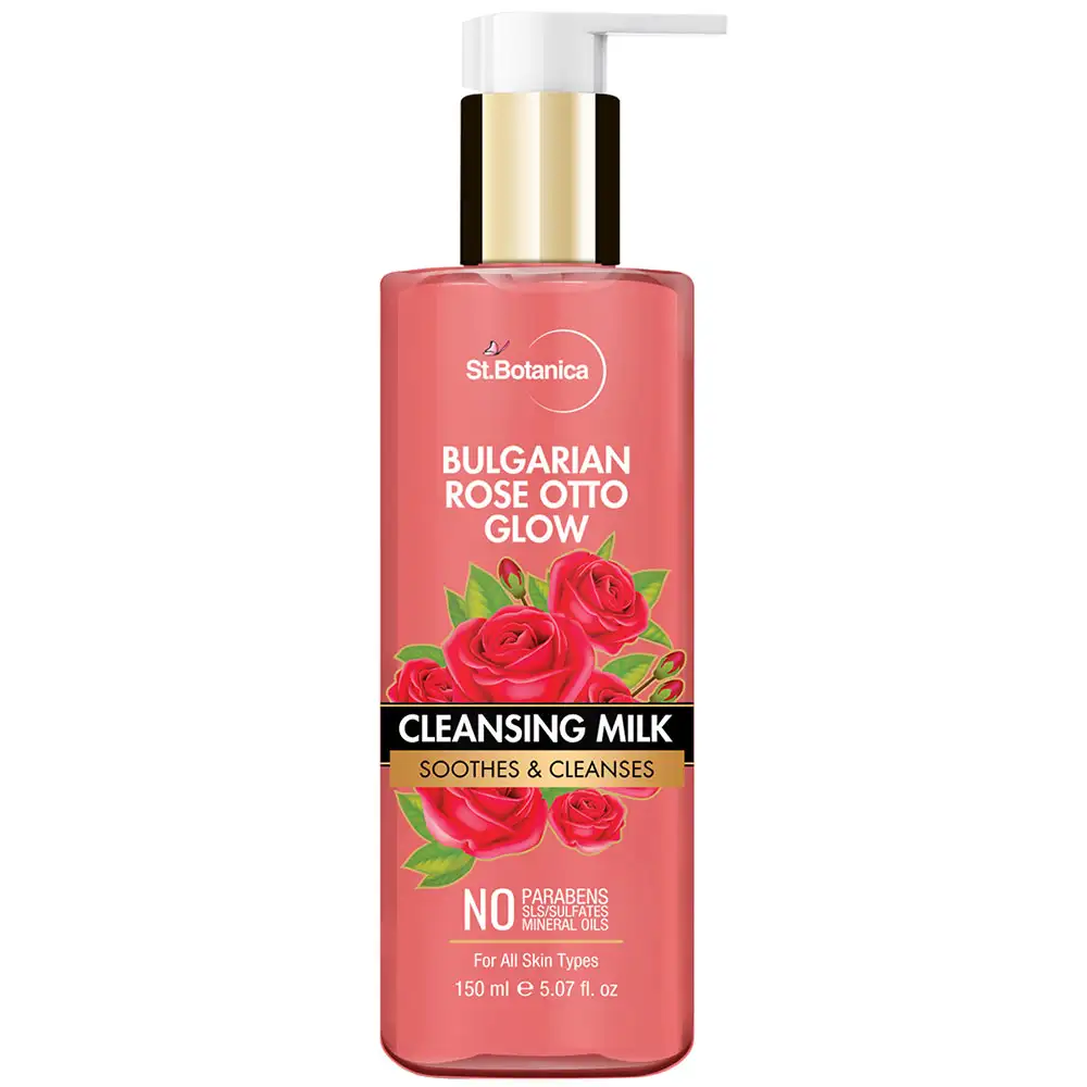 St.Botanica Bulgarian Rose Otto Glow Cleansing Milk,  150 ml  for All Skin Types