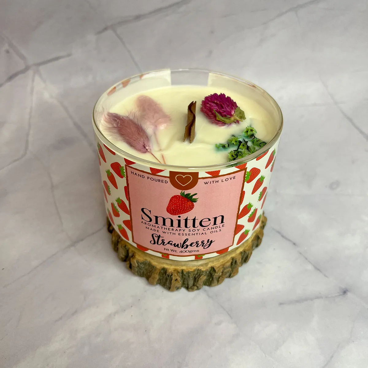 Smitten Aromatherapy Candle Strawberry (400gms)