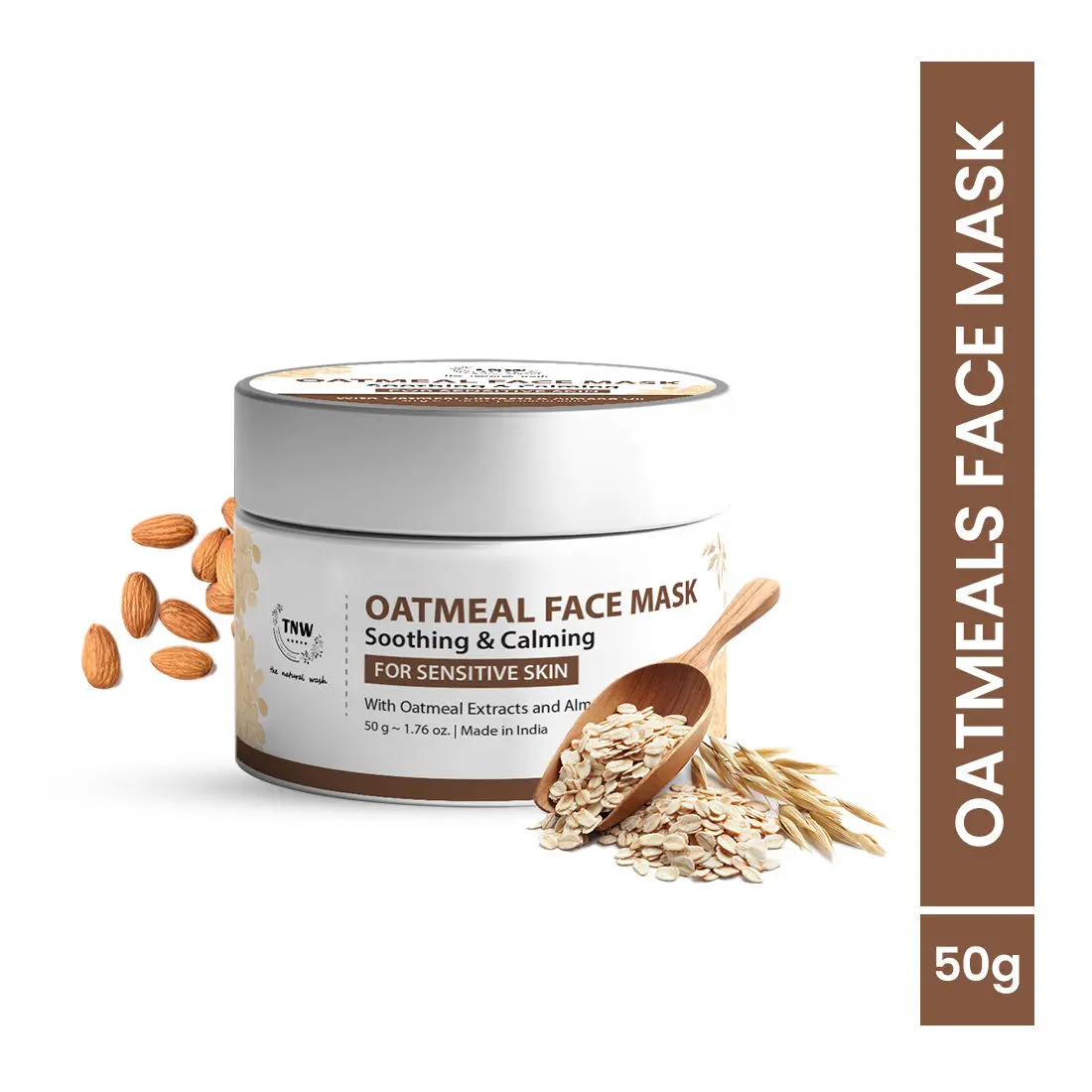 TNW -The Natural Wash Oatmeal soothing & calming Facepack for sensitive skin | Effective Tan Removal Face Pack | Anti-Tan Face Pack | Suitable for all skin types | 50g