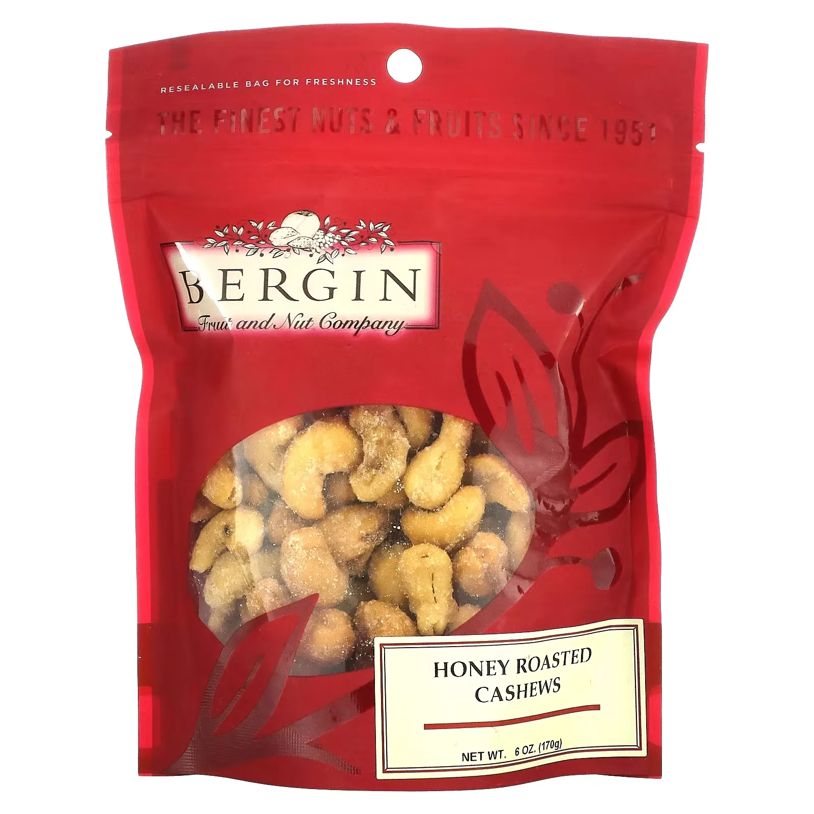 Honey Roasted Cashews, 6 oz (170 g)