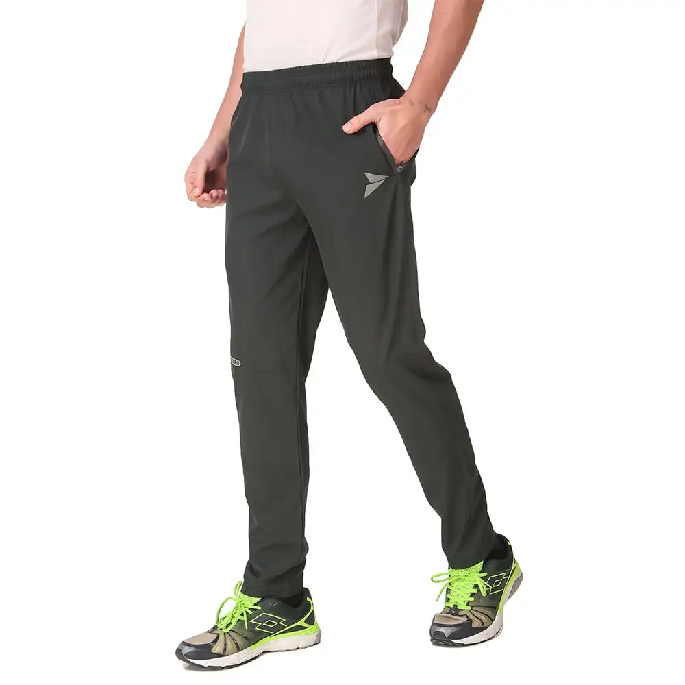 Fitinc NS Lycra Trackpant with Both Side Zip Pockets,  Grey  XXL