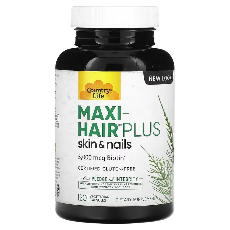 Maxi-Hair Plus, 1,250 mcg, 120 Vegetarian Capsules