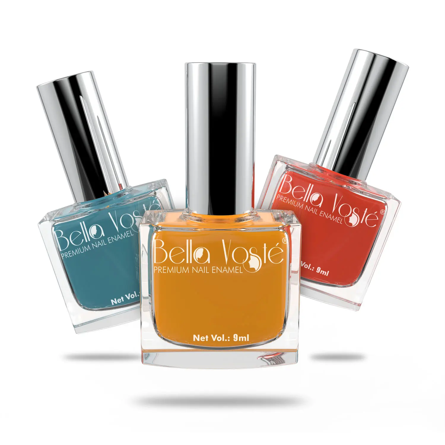 Bella Voste Nail Polish 3-in-1 Nail Combo | Quick Drying | Chip Resistant | Non- Yellowing | Approved Colors | Cruelty Free |