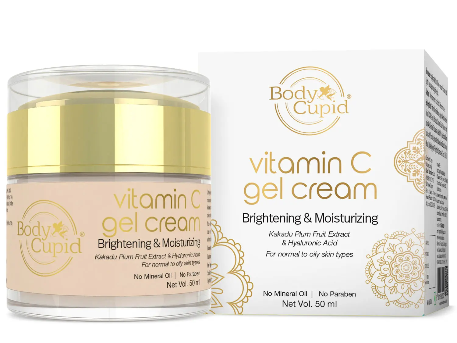 Body Cupid Vitamin C Gel Cream (50 ml) - with Kakadu Plum extract and Hyaluronic acid- (50 ml)