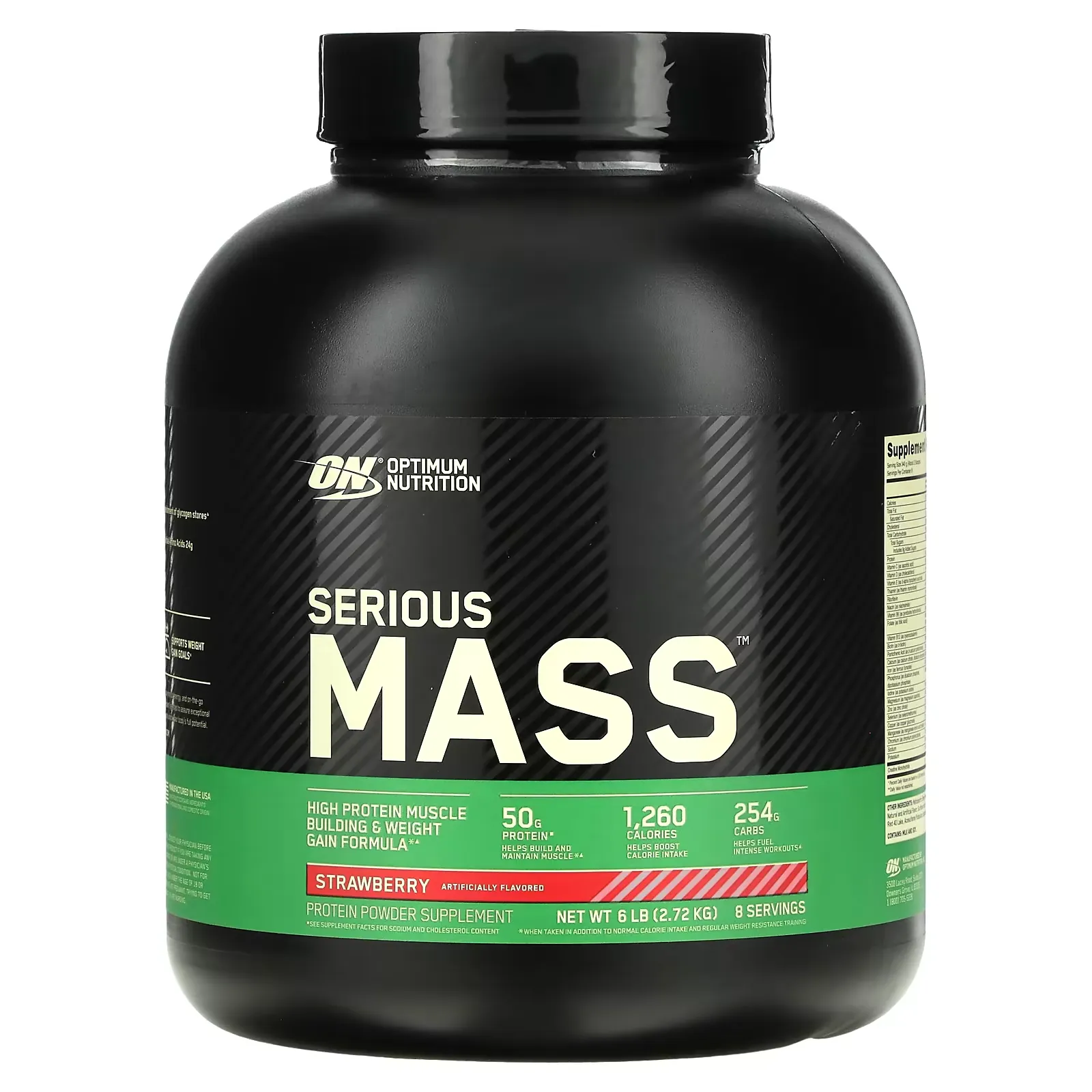 Serious Mass, High Protein Weight Gain Powder, Strawberry, 6 lb (2.72 kg)