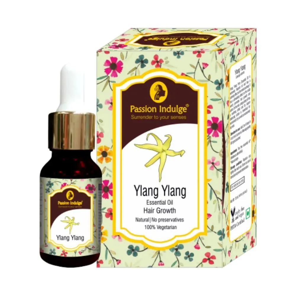 Passion Indulge Ylang Ylang Essential Oil for Oily Skin and Hair Growth - 10ml