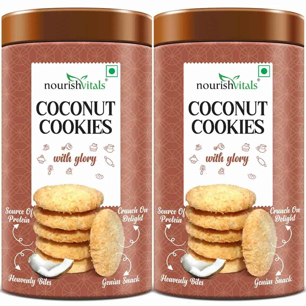 NourishVitals Cookies,  0.120 kg  Cocount Pack of 2