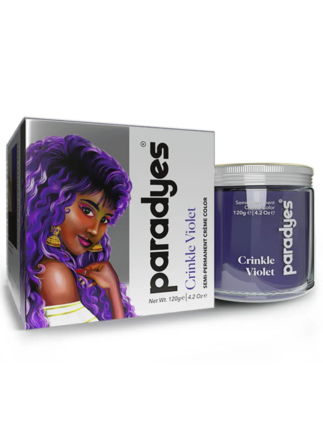 Paradyes Ammonia Free Crinkle Violet Semi-permanent Hair Color jar only (120 g)