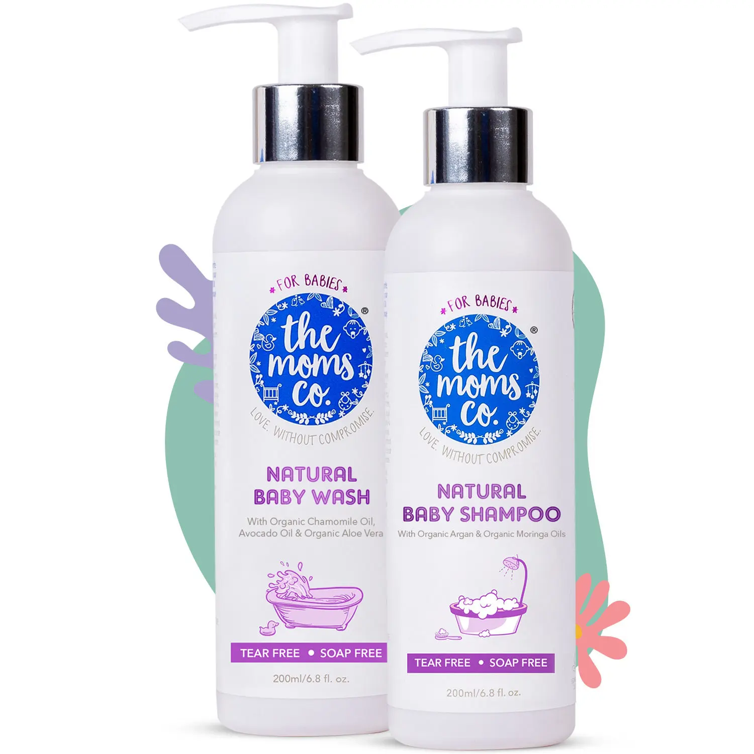 The Moms Co. Natural Tear-Free Cleaning Bundle For Baby