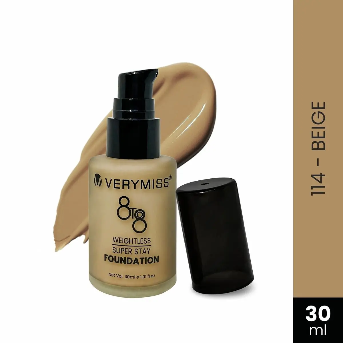 Verymiss 8 To 8 Weightless Super Stay Foundation - 114 Beige 30 Millilitres