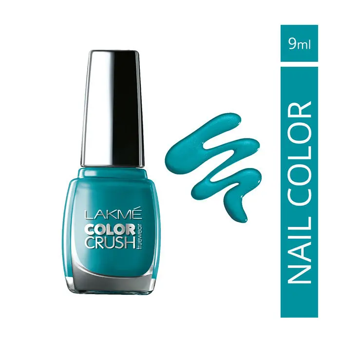 Lakme True Wear Color Crush Nail Color Blue 27 (9 ml)