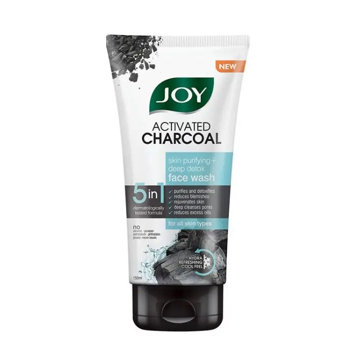 Joy Skin Purifying & Deep Detox Activated Charcoal Face Wash, For All Skin Types (150 ml)