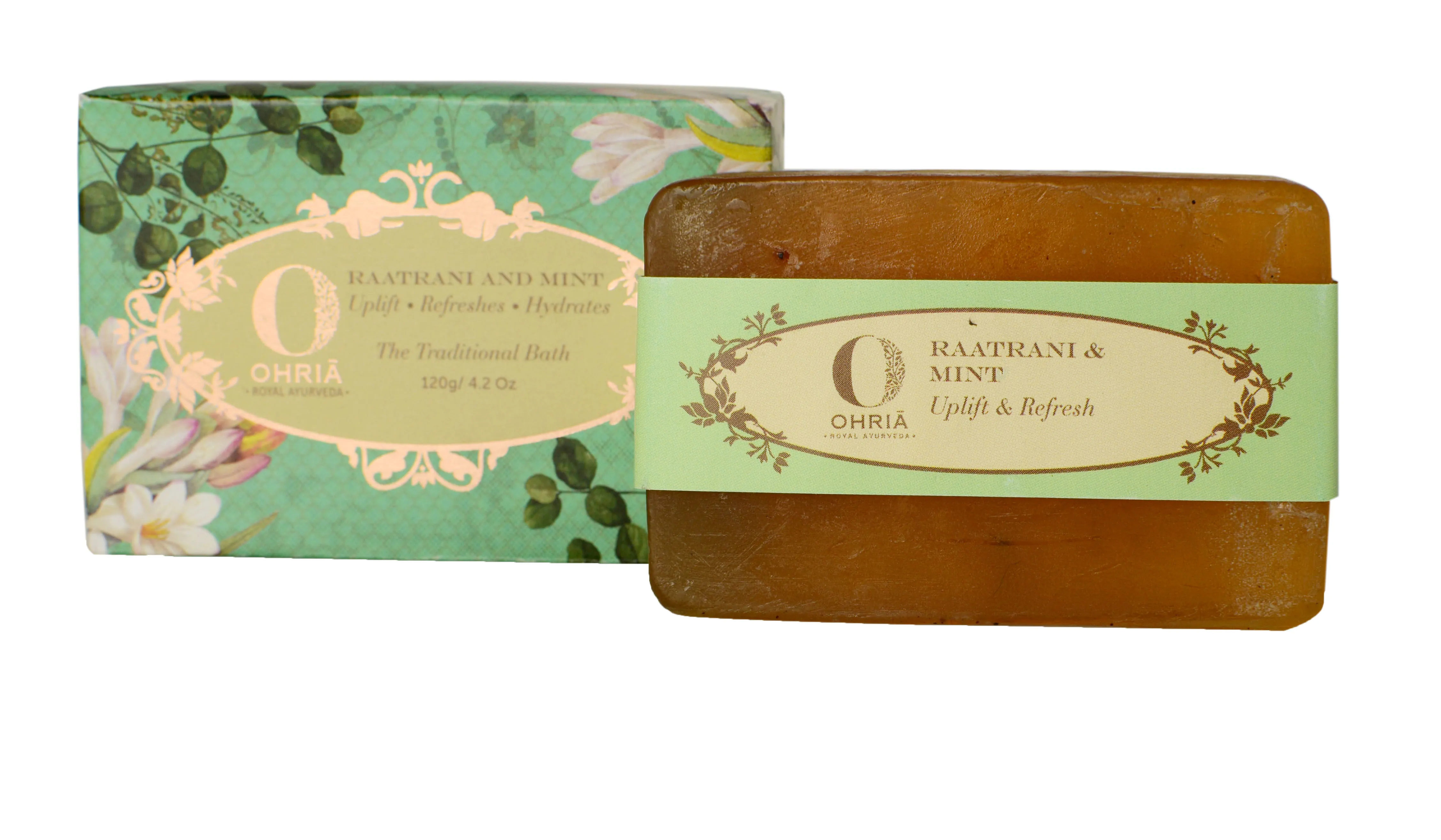 Ohria Ayurveda Raatrani And Mint Bathing Bar