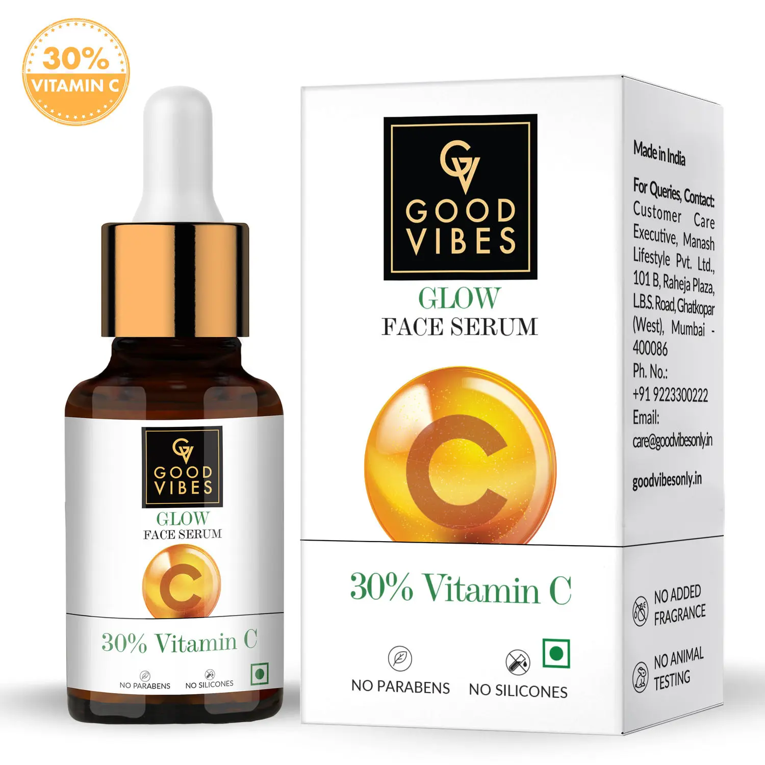 Good Vibes 30% Vitamin C Glow Face Serum (10ml)