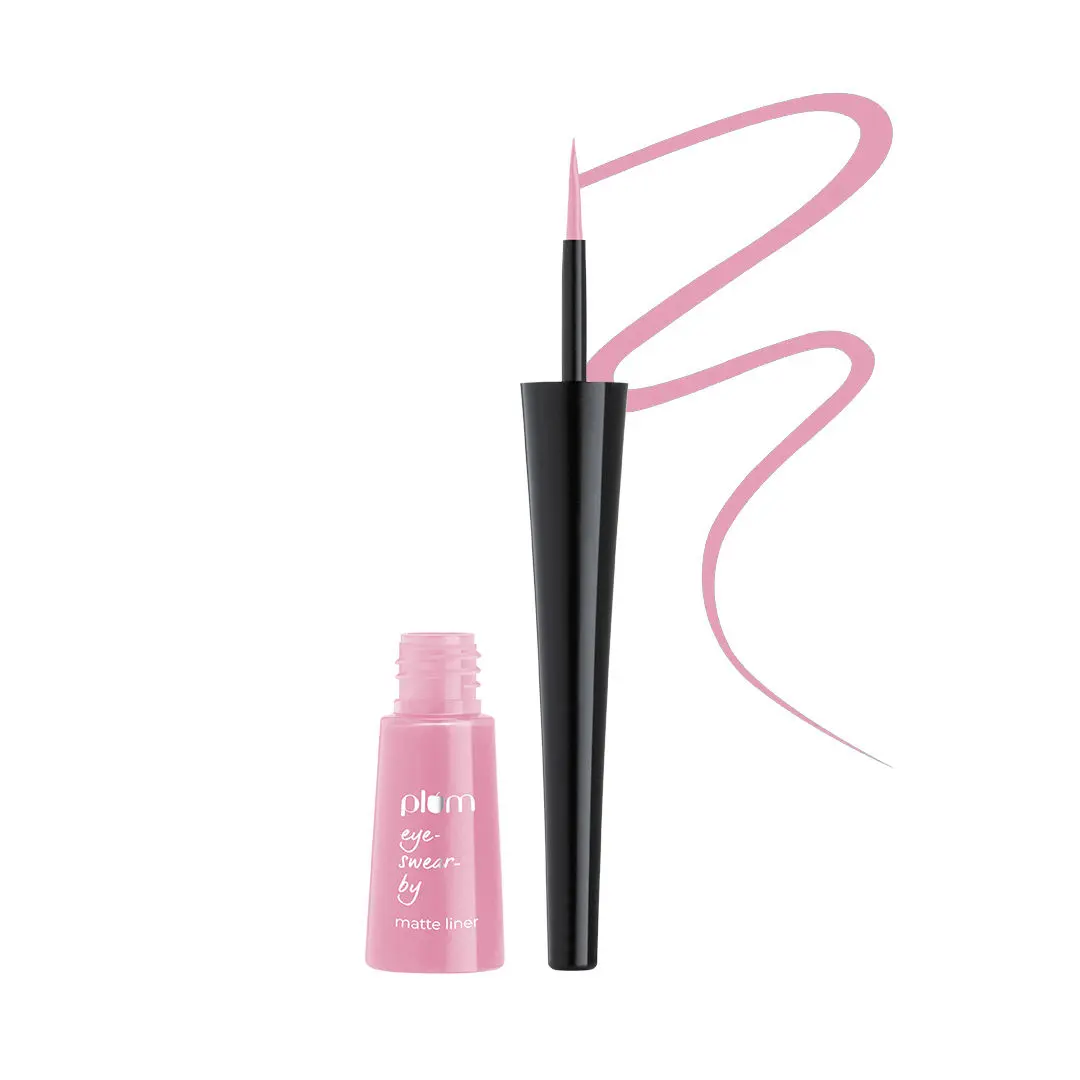 Plum Eye-Swear-By Matte Liner | Water-Proof | Quick Drying | 100% Vegan & Cruelty Free | 07 Cloud Pink