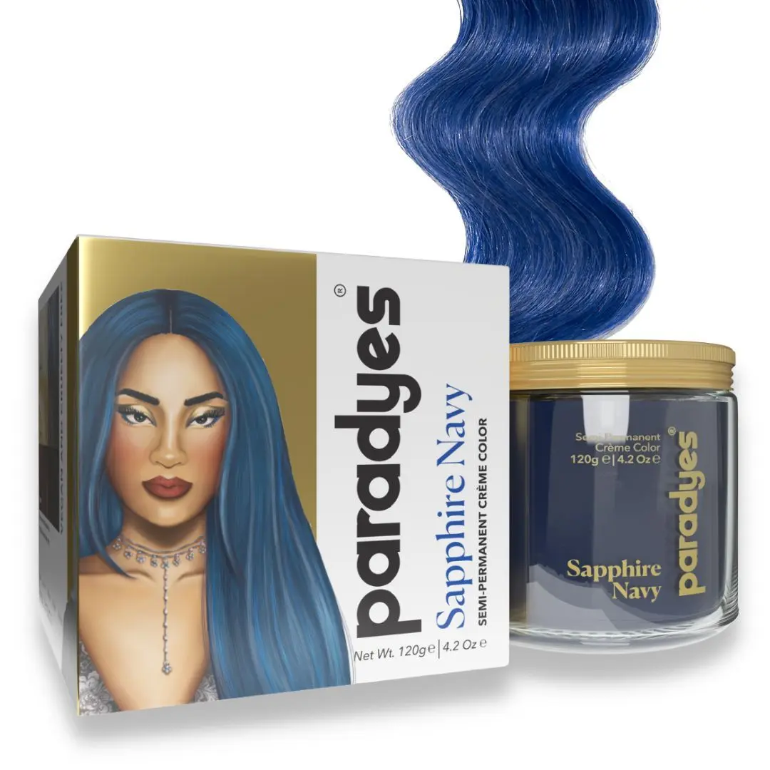 Paradyes Ammonia Free Sapphire Navy Semi-Permanent Hair Color (120 g)