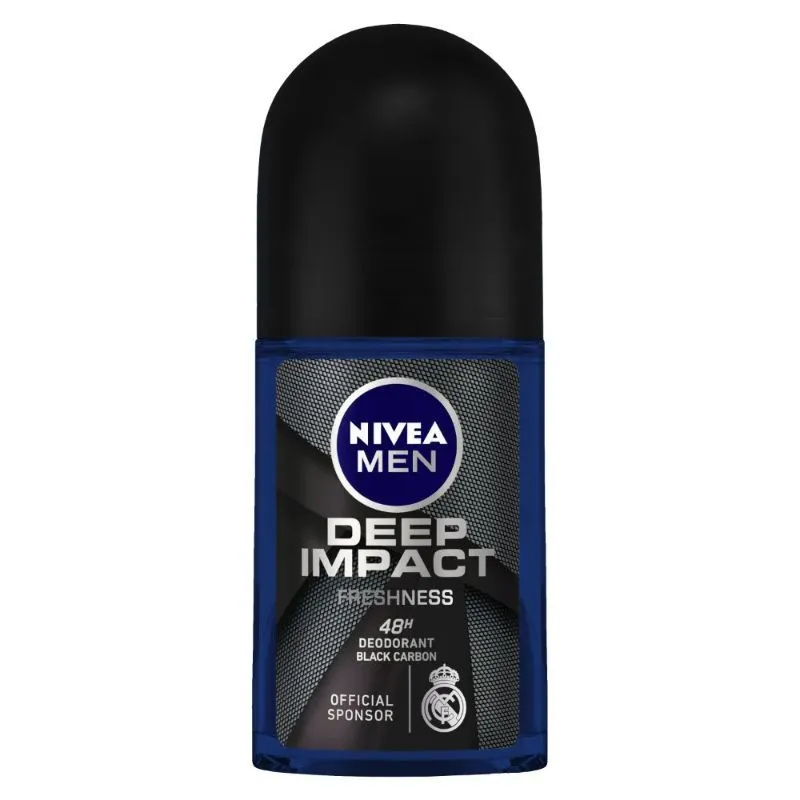 NIVEA Men Deodorant Roll On, Deep Impact Freshness, 48 h Anti Perspirant Freshness